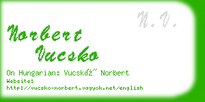 norbert vucsko business card